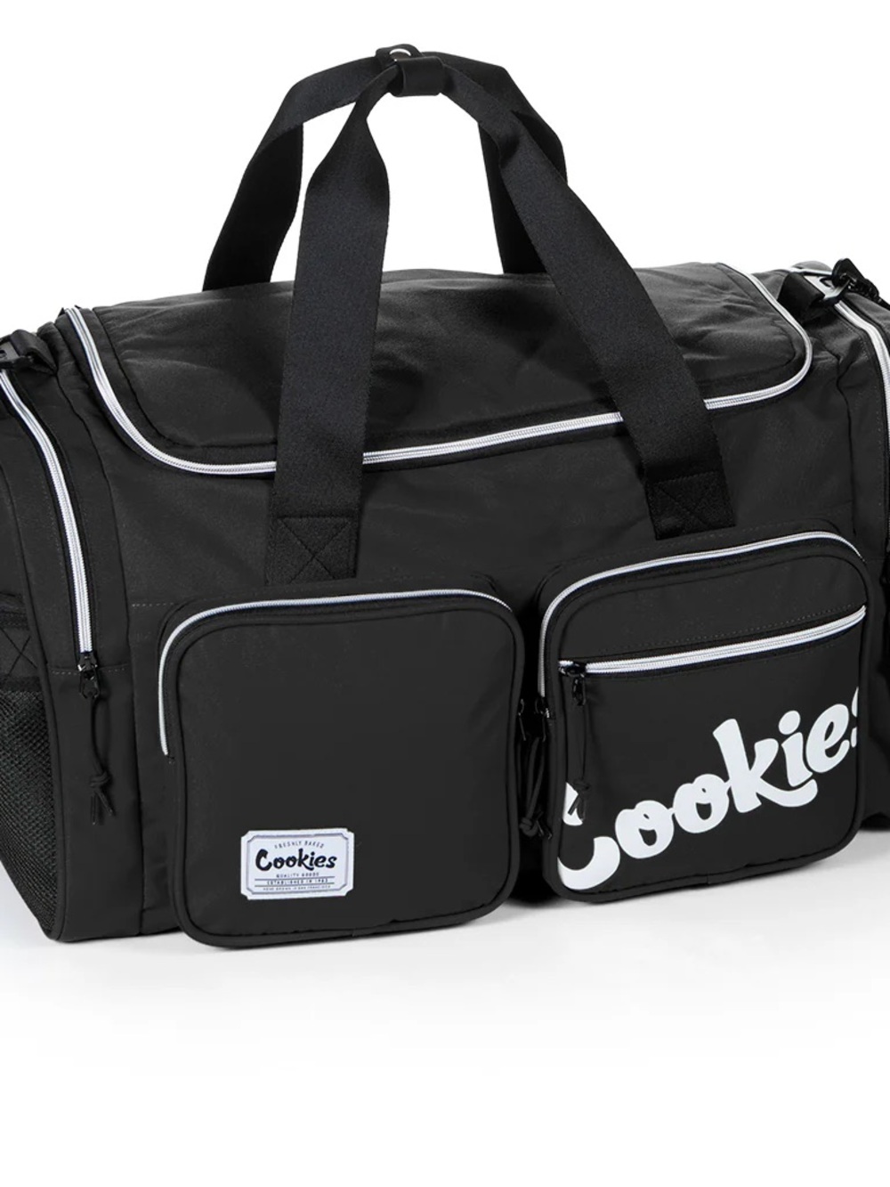 Cookies Black Men's Duffel Bag with Dual Front Pockets